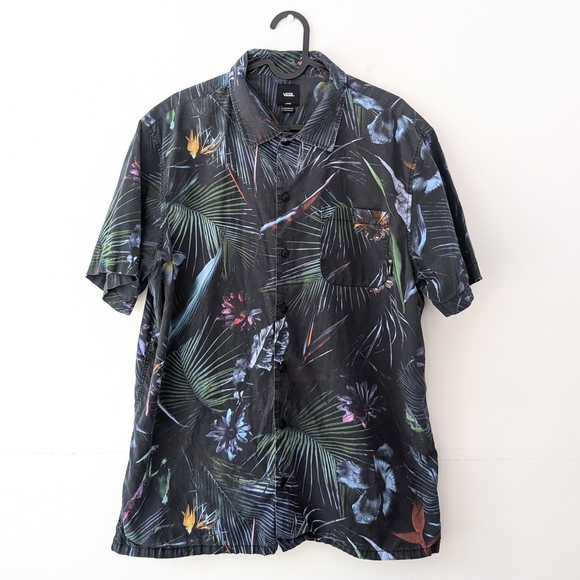 Vans Men's Shirt Sleeve Floral Shirt - 100% Cotton, Size L - Picture 1 of 7